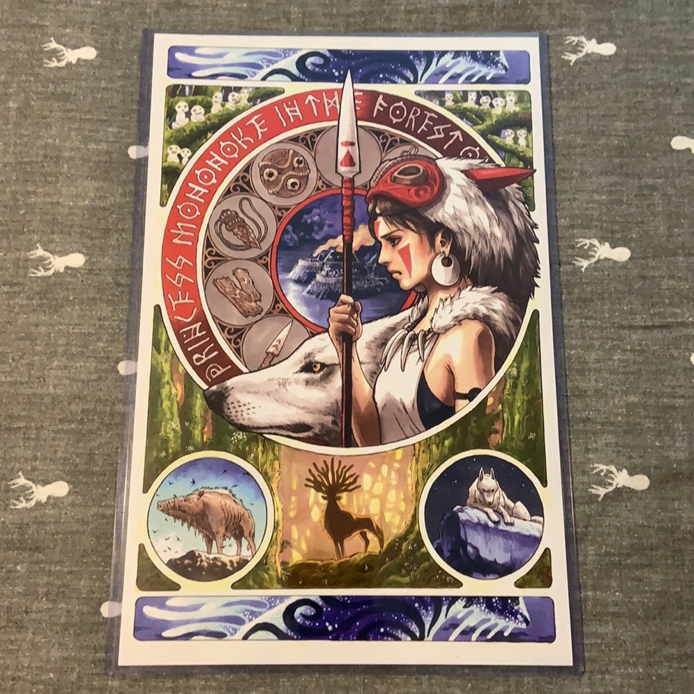 Princess Mononoke Art Print in Plastic Sleeve
